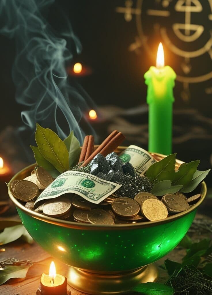 Բացասական էներգիաներից ազատվելու արարողություններ, Ֆինանսական բարեկեցության արարողություններ